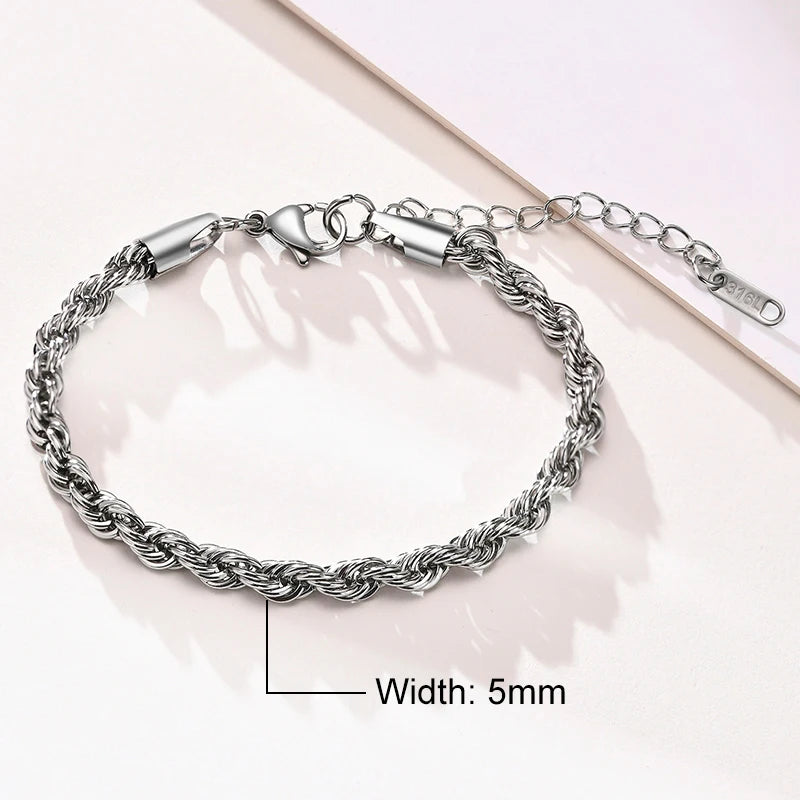 Modern rope bracelet (stainless Steel)