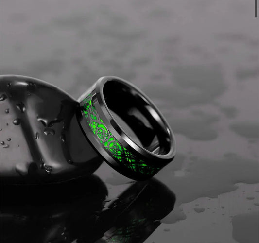 Emerald Promise Ring(Tungsten)