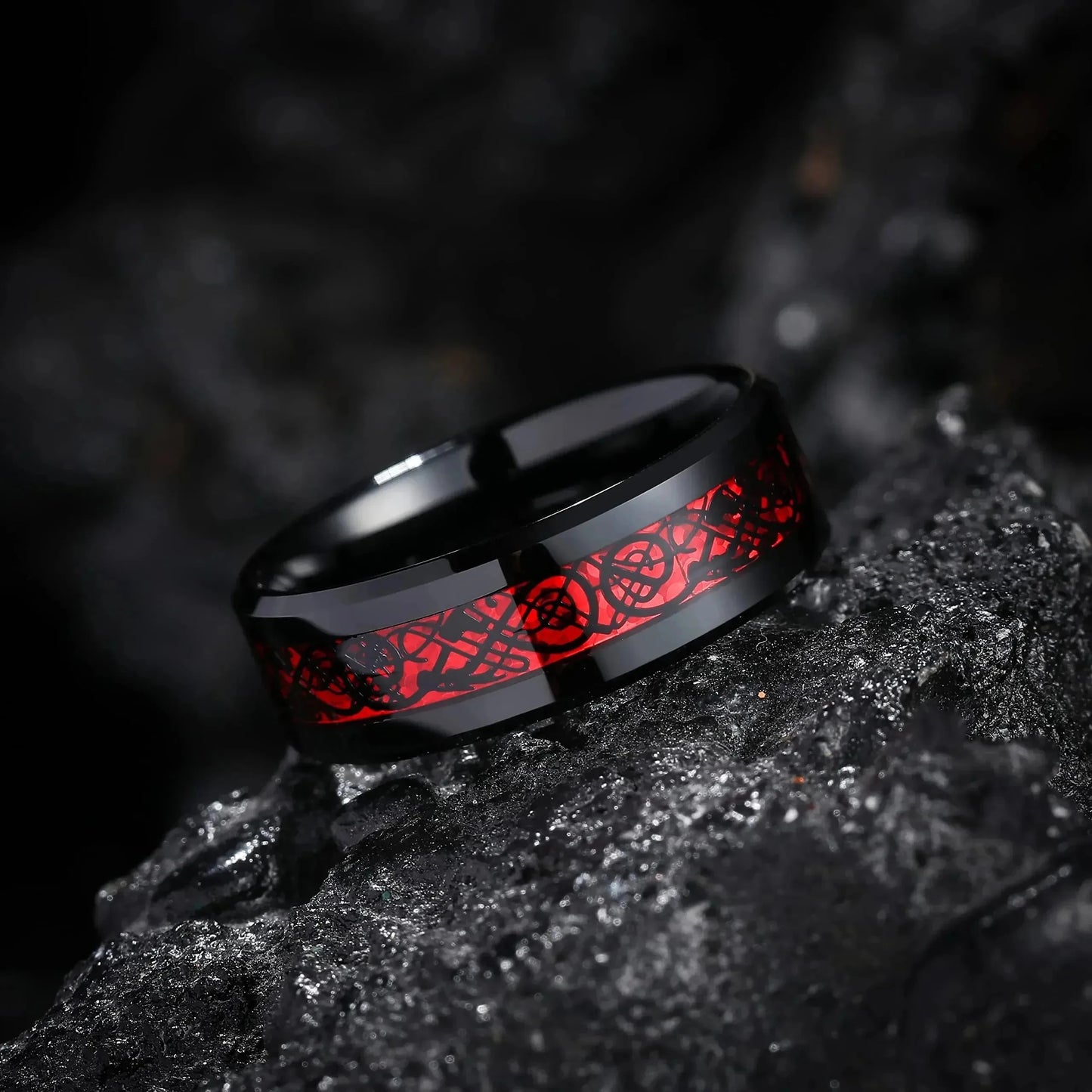 Flaming Promise Ring (Tungsten)
