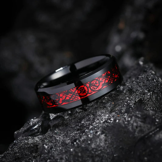 Flaming Promise Ring (Tungsten)