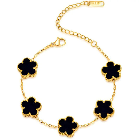 Midnight Bloom Bracelet (14k Gold)